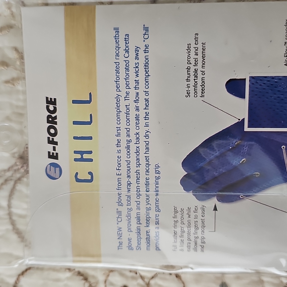 E-FORCE Chill Racquetball Glove Large Right Handed NWT - Picture 5 of 9